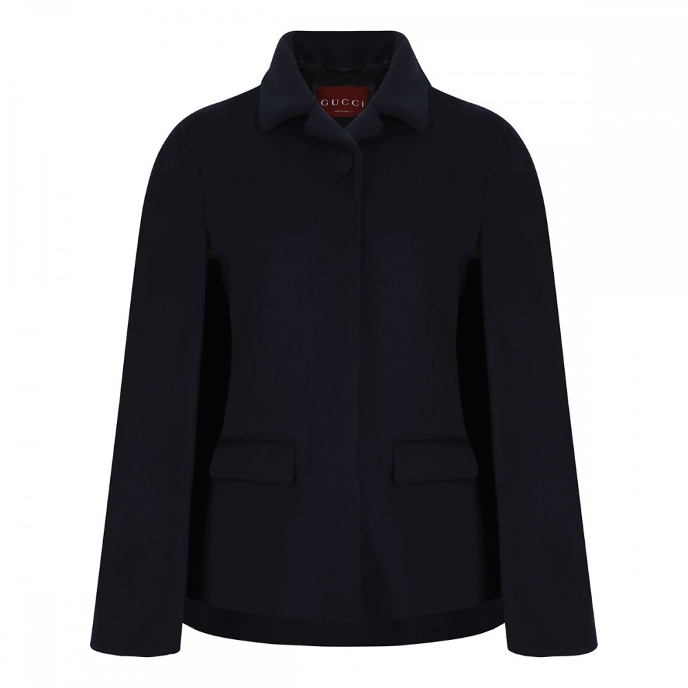 Dark blue wool caban