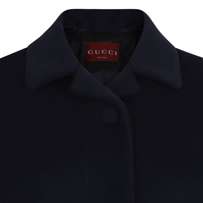 Dark blue wool caban