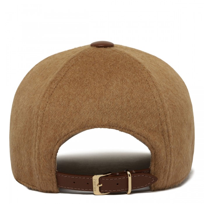 Pure camel wool cap