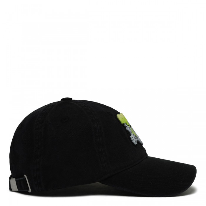 Black puppy canvas cap