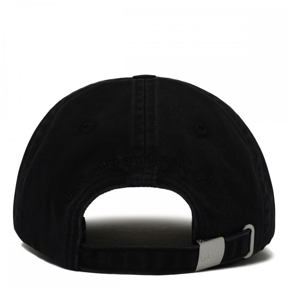 Black puppy canvas cap