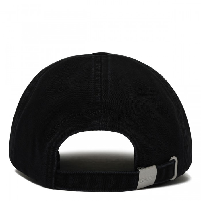 Black puppy canvas cap