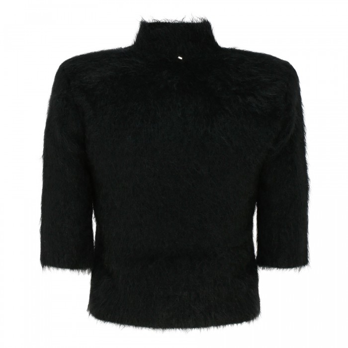 Fastoso black mohair blend sweater