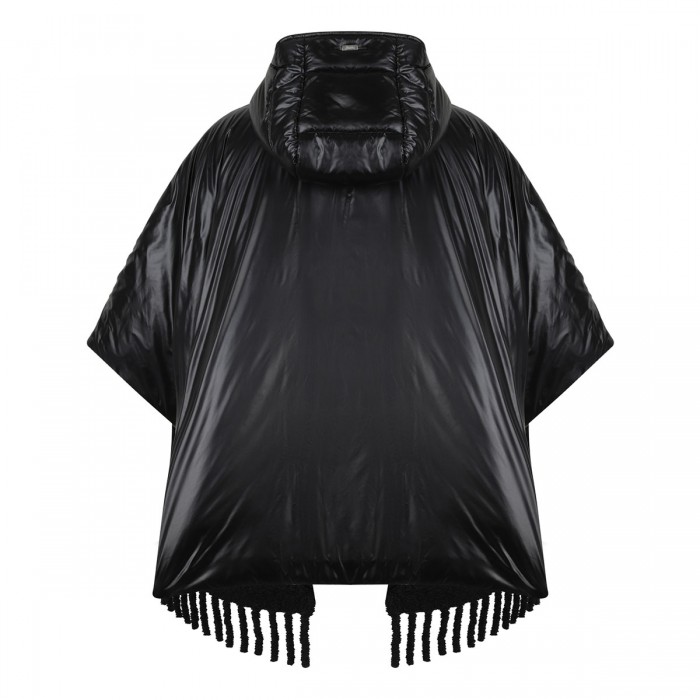 Black fringed cape