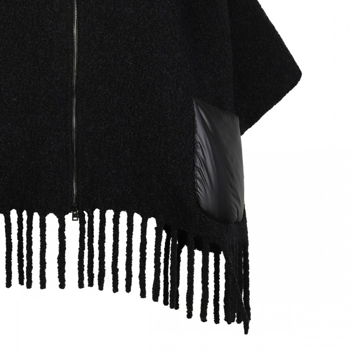 Black fringed cape