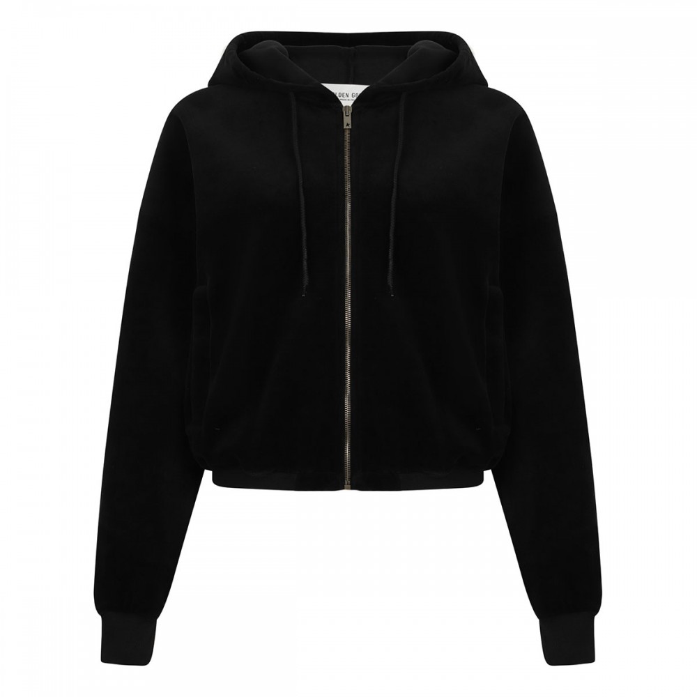 Chenille jersey hoodie