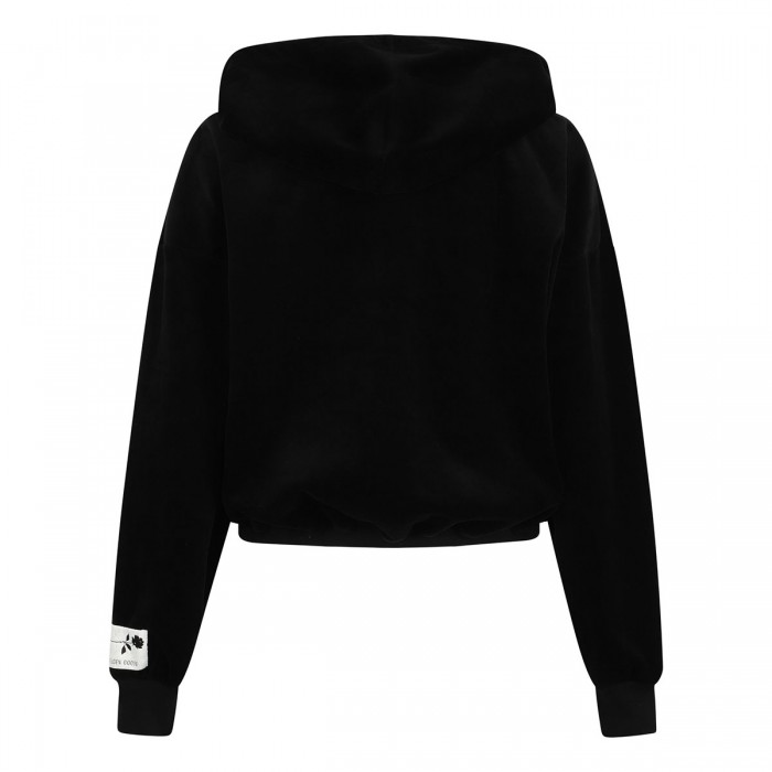 Chenille jersey hoodie