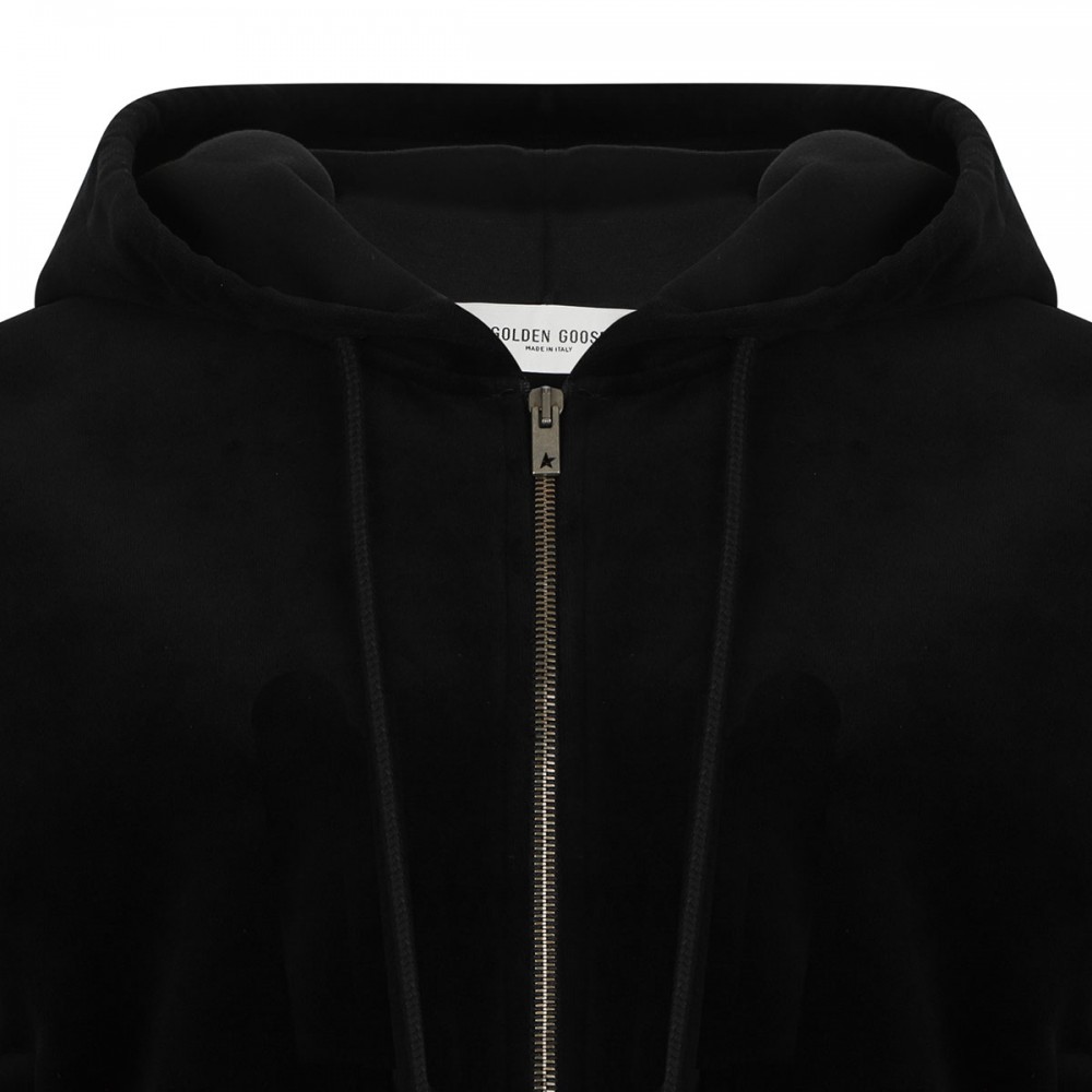 Chenille jersey hoodie