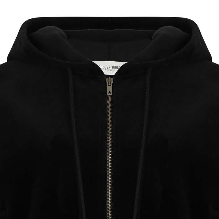 Chenille jersey hoodie