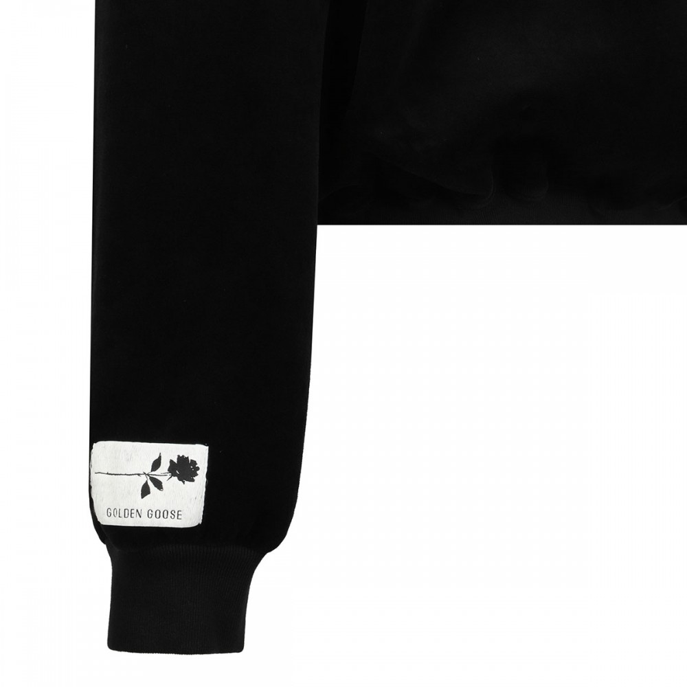 Chenille jersey hoodie