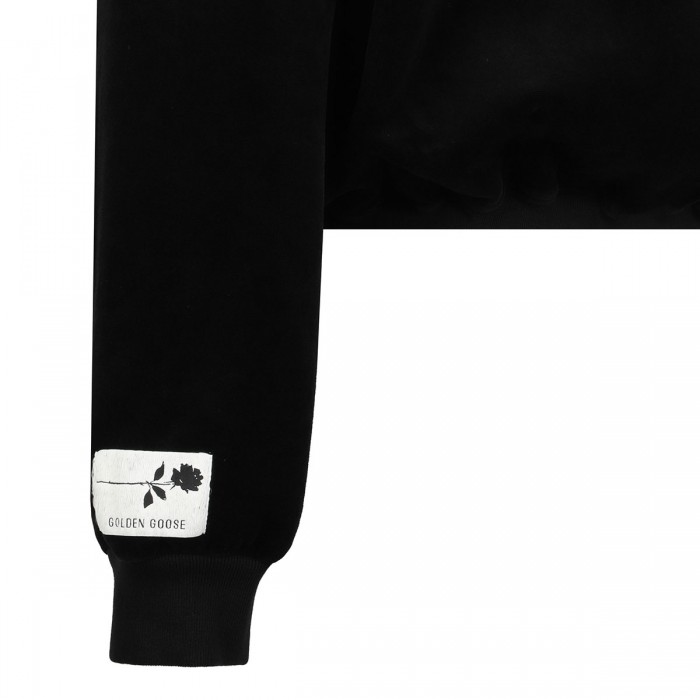 Chenille jersey hoodie