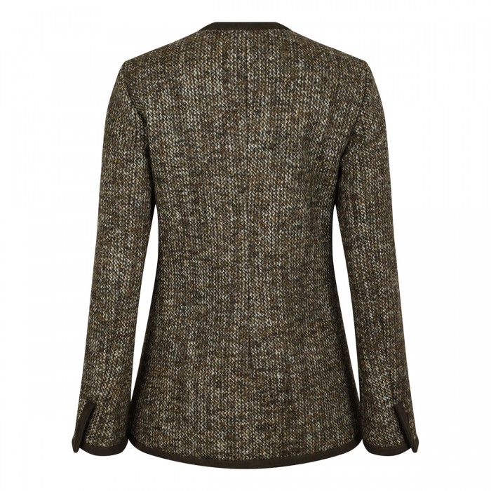 Wool blend boxy jacket