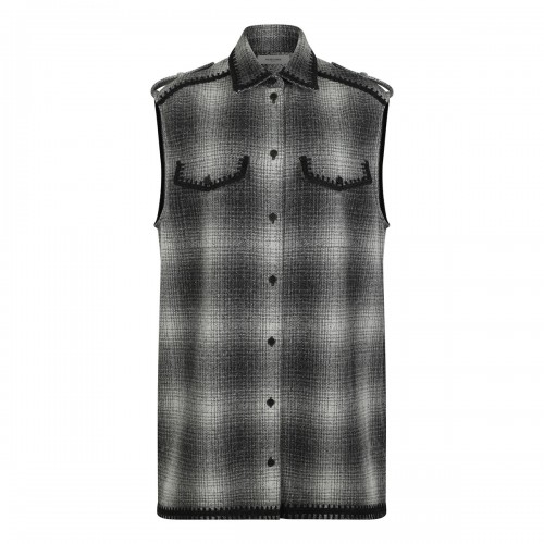 Check mini shirt dress