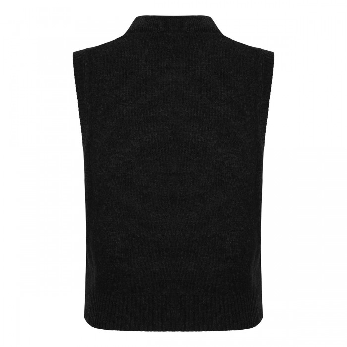 Dark gray rose wool vest