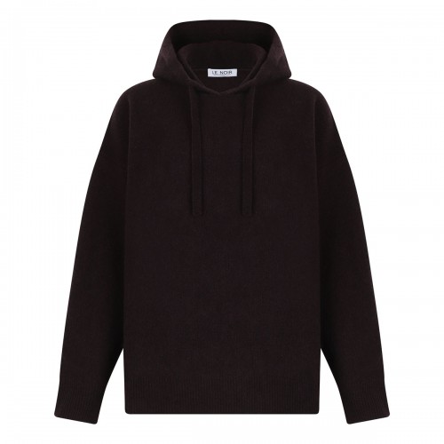 Bordeaux virgin wool hooded...