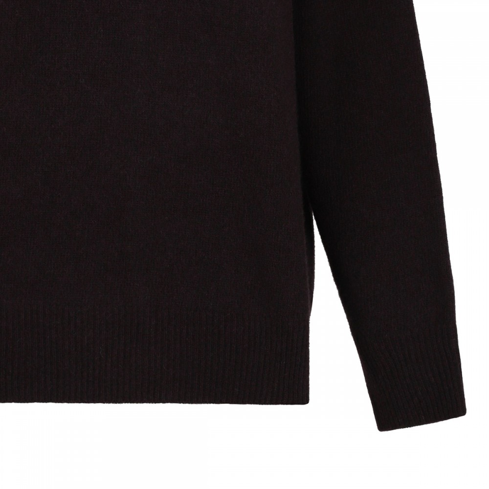 Bordeaux virgin wool hooded sweater