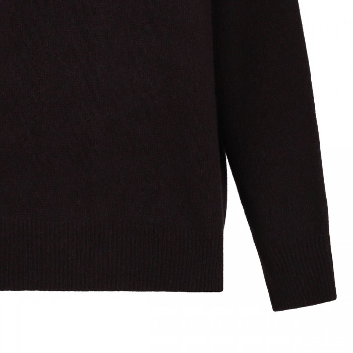 Bordeaux virgin wool hooded sweater