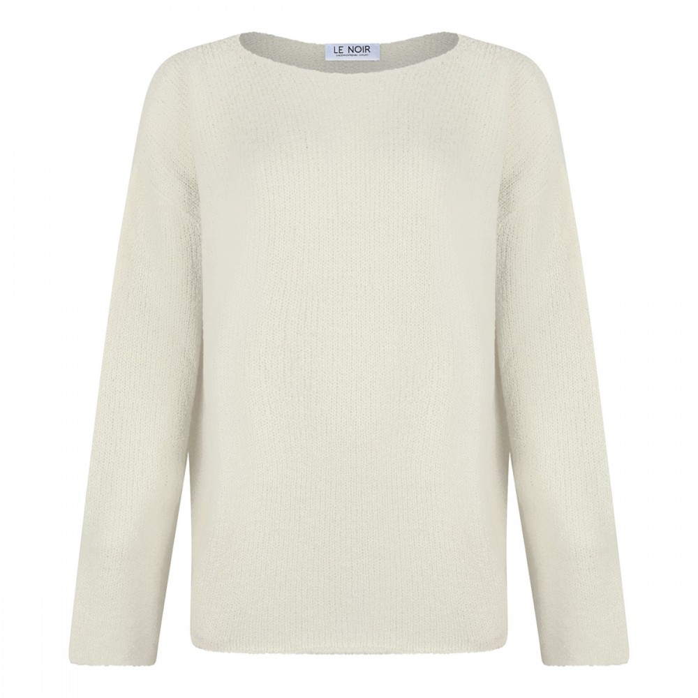 White virgin wool blend sweater