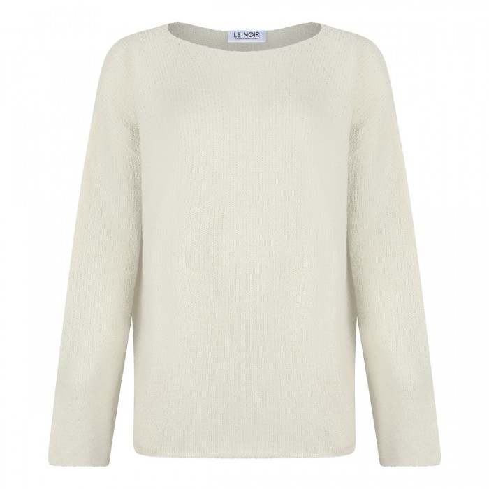 White virgin wool blend sweater