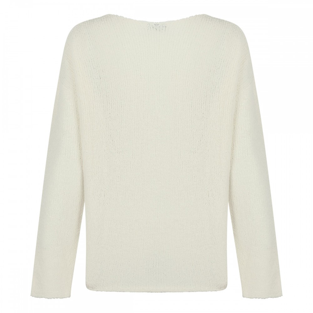 White virgin wool blend sweater