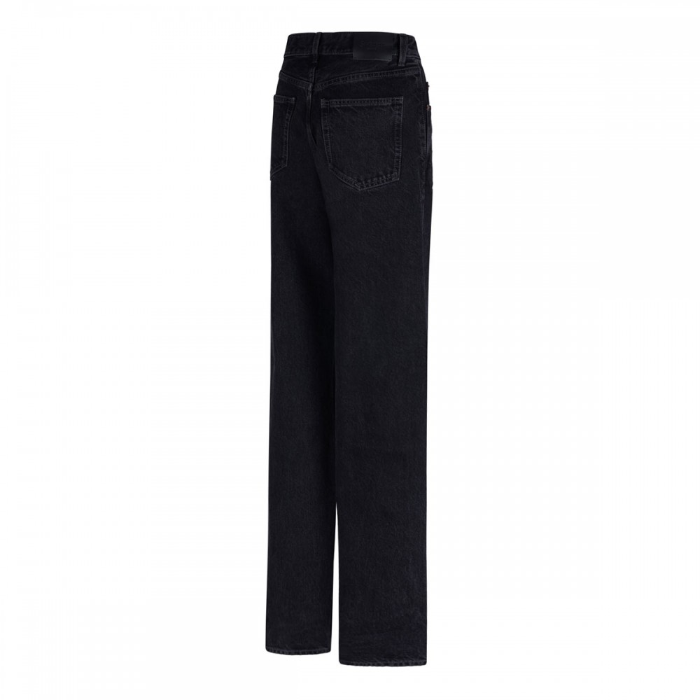 V-waist long baggy jeans