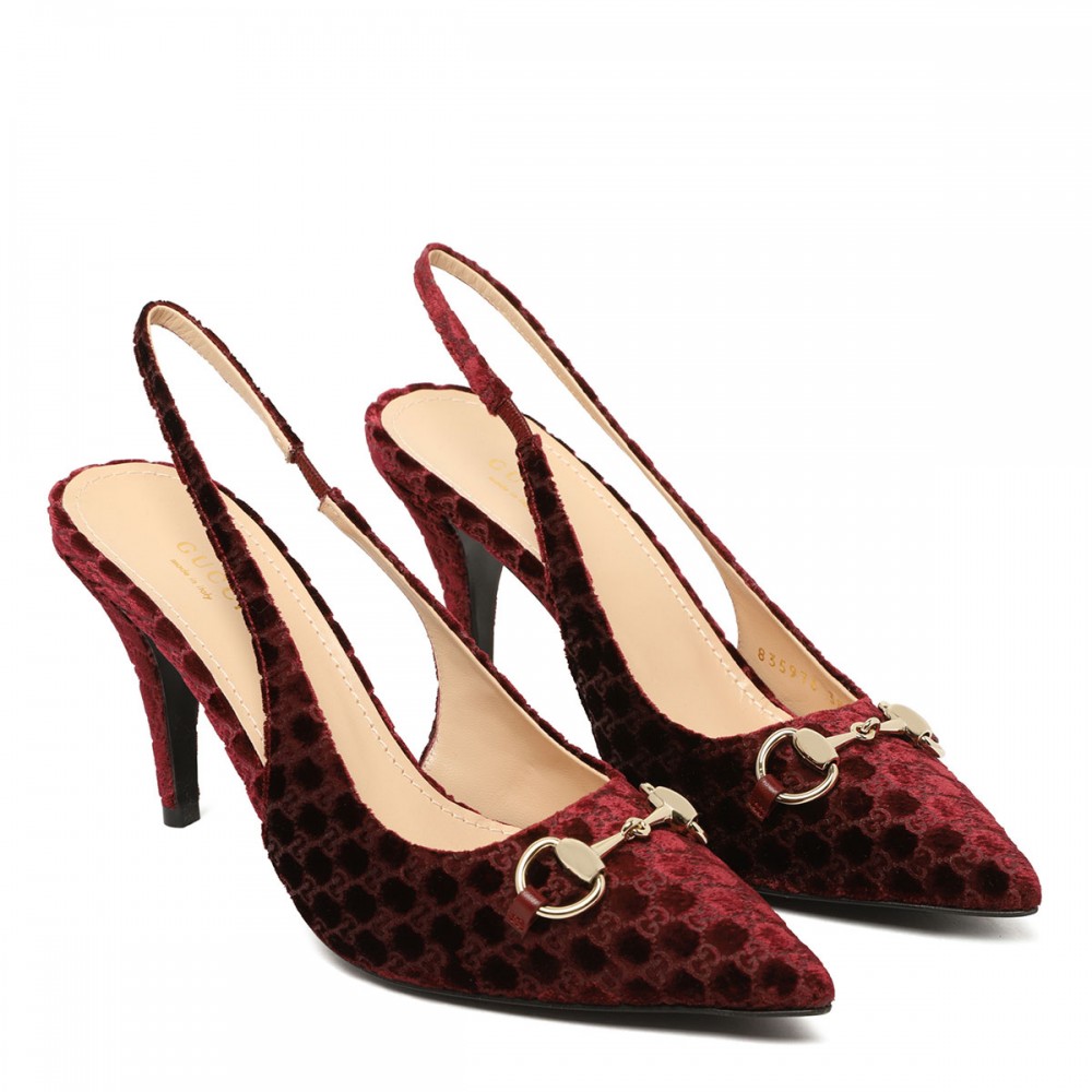 Horsebit slingback pumps
