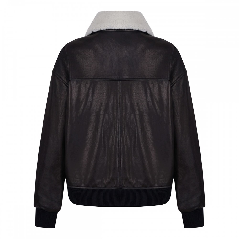 Shellar black leather jacket