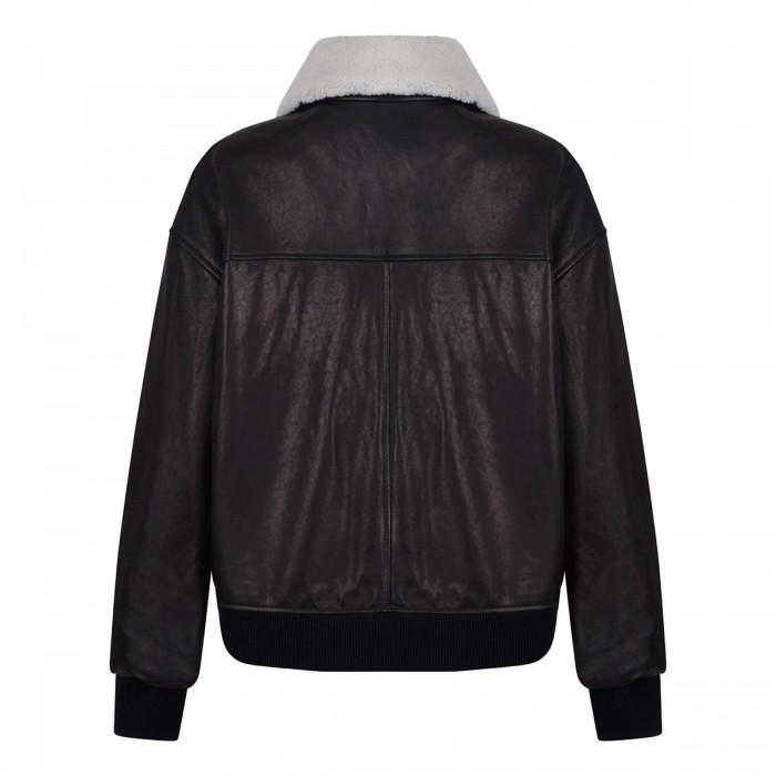 Shellar black leather jacket