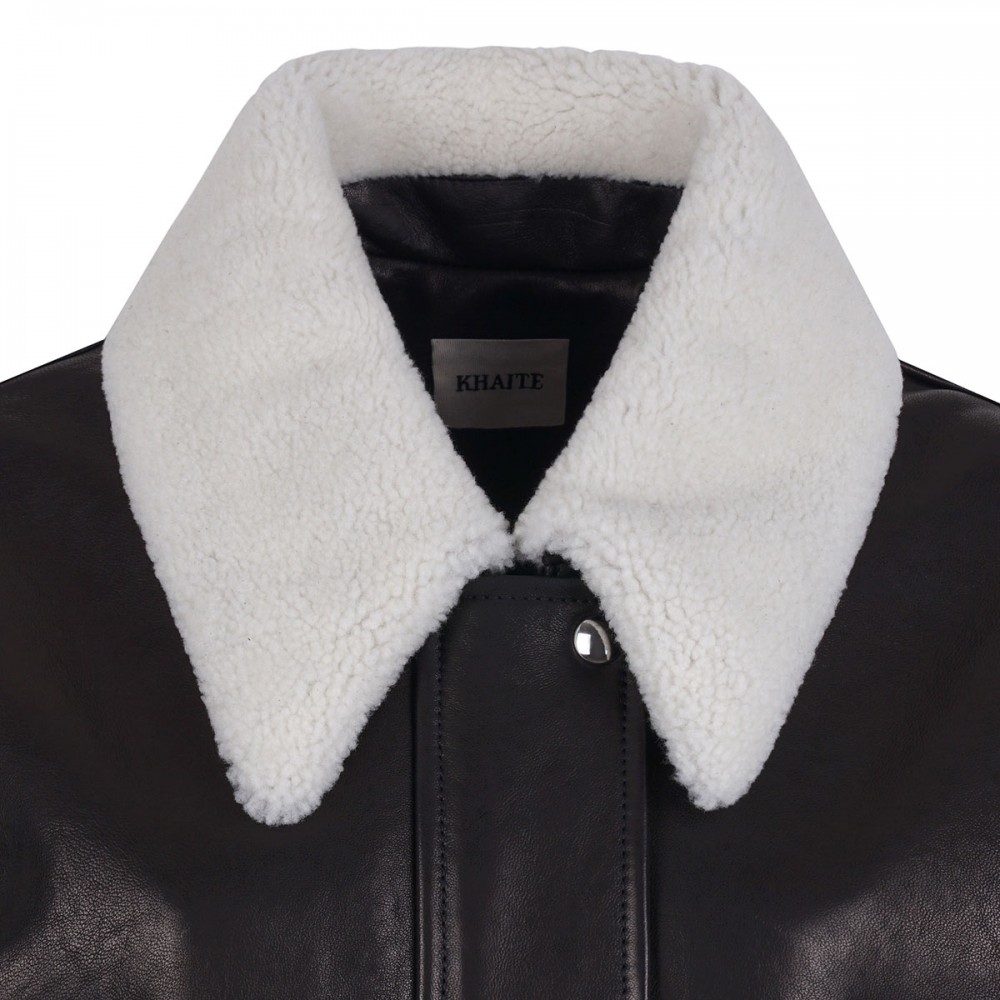 Shellar black leather jacket