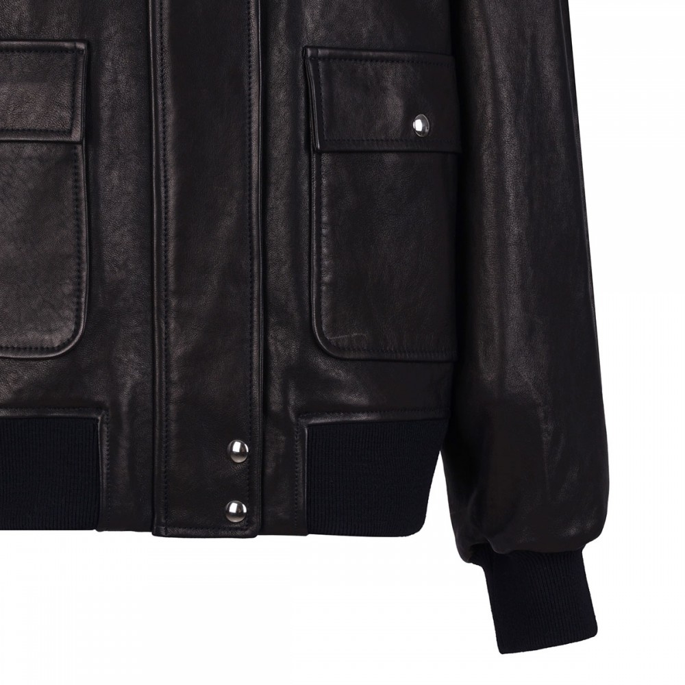 Shellar black leather jacket