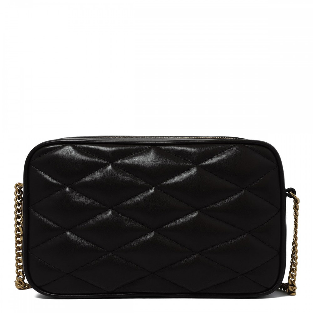 Matelassé leather camera bag