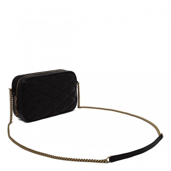 Matelassé leather camera bag