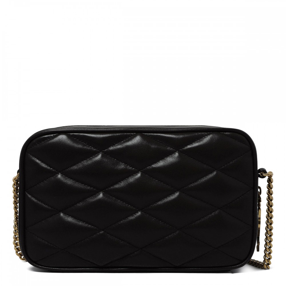 Matelassé leather camera bag