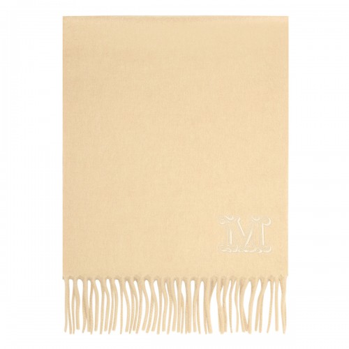 Monogram camel stole