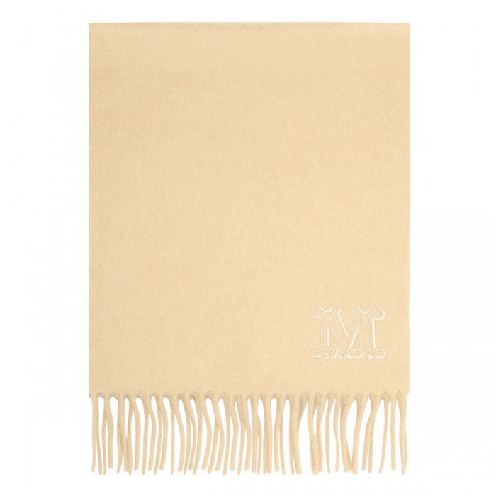 Monogram camel stole