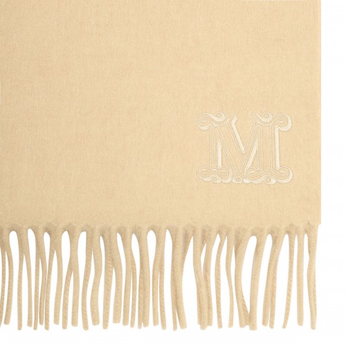Monogram camel stole 2