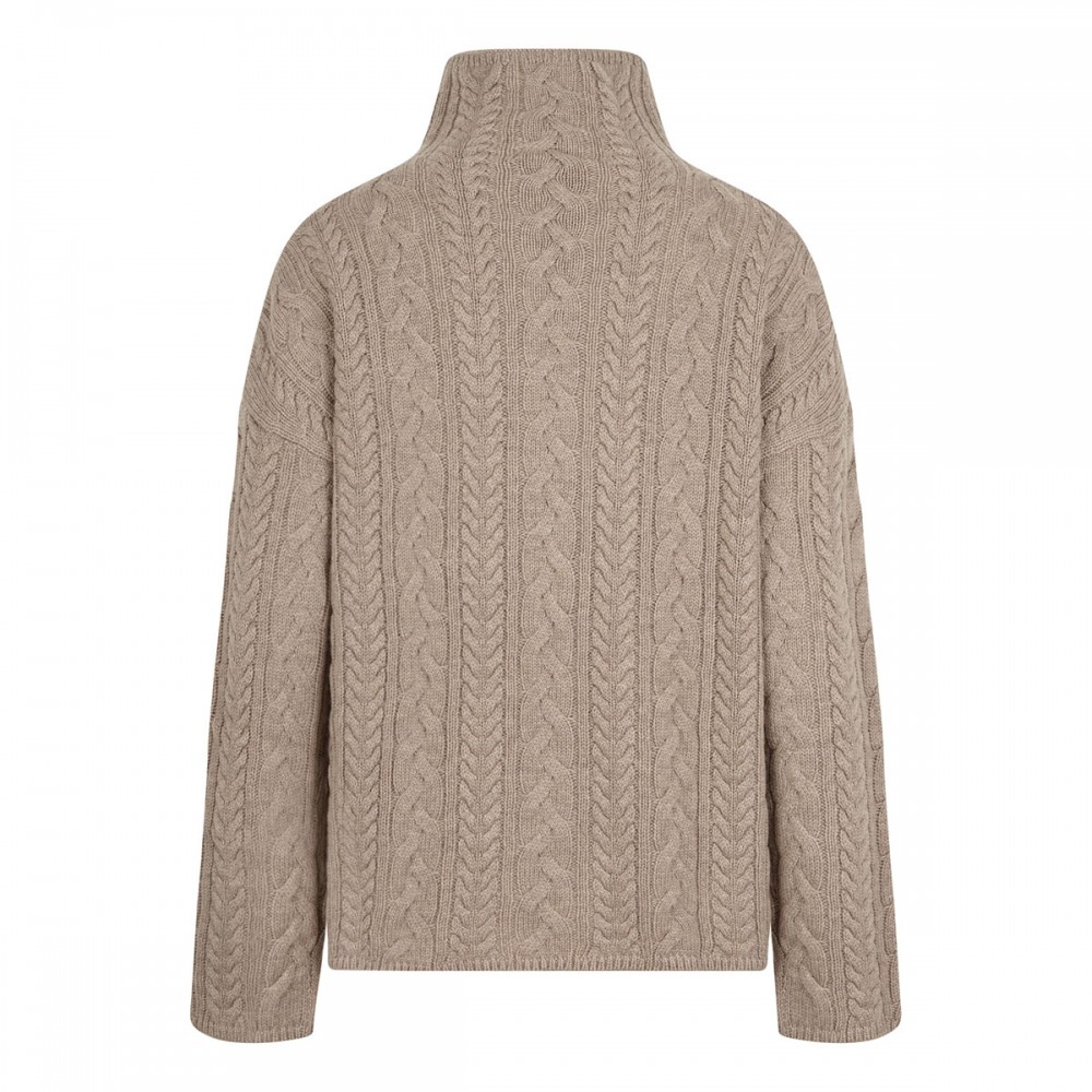 Wool and cashmere cable knit sweater