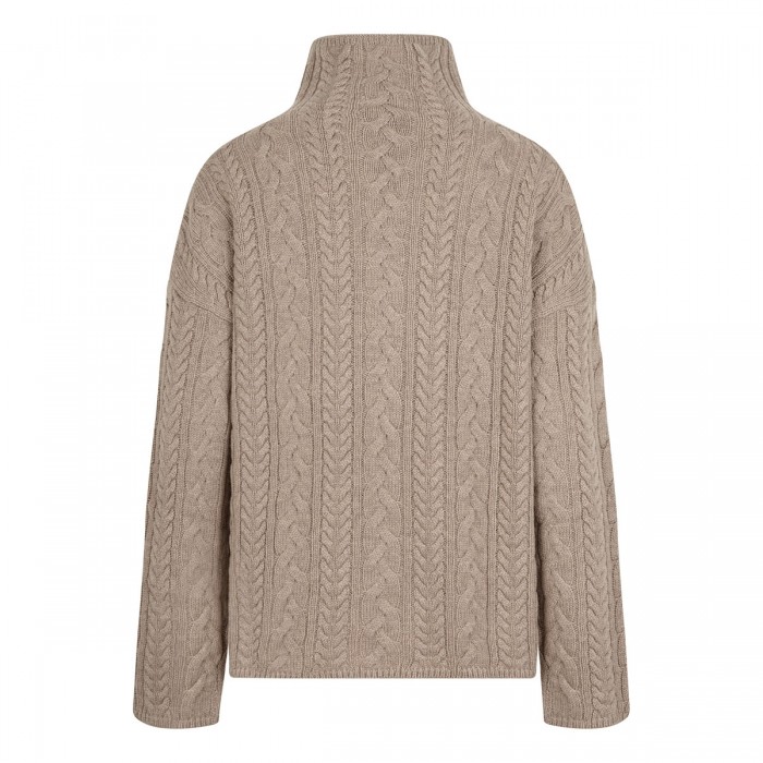 Wool and cashmere cable knit sweater