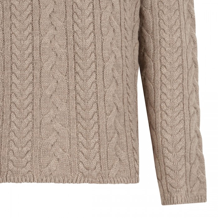 Wool and cashmere cable knit sweater
