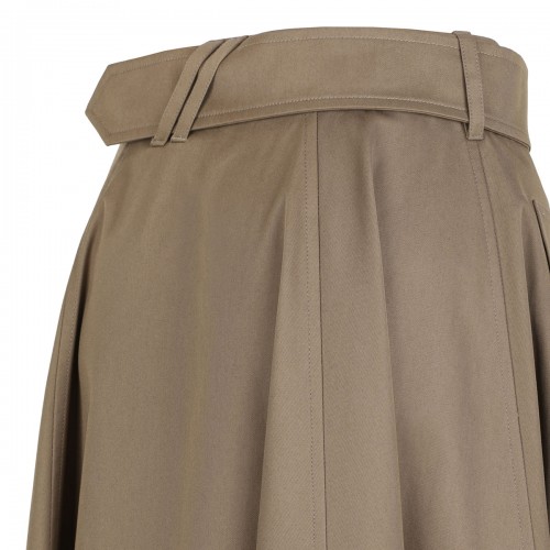 Gabardine trench midi skirt 2
