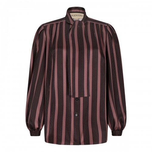 Pussy bow silk blouse