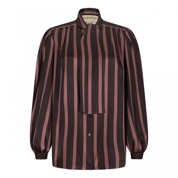 Pussy bow silk blouse