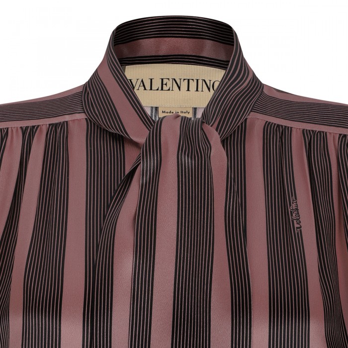 Pussy bow silk blouse