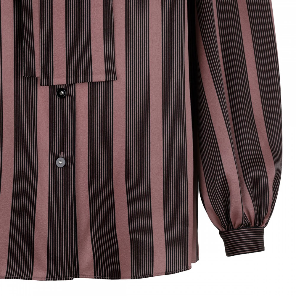 Pussy bow silk blouse