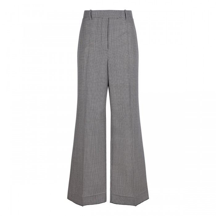 Houndstooth virgin wool blend pants