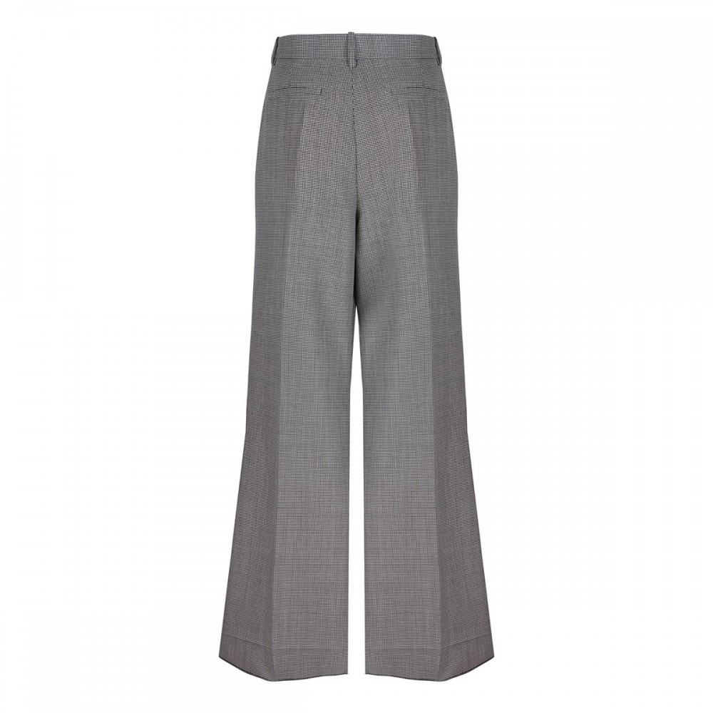Houndstooth virgin wool blend pants