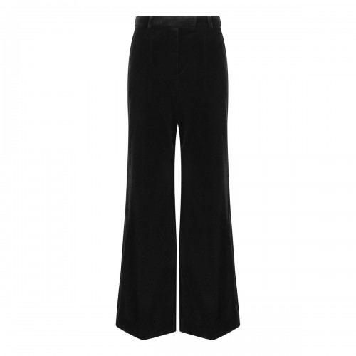 Black velvet pants