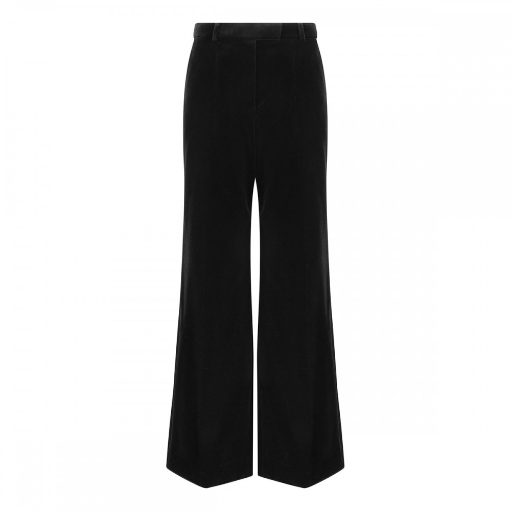 Black velvet pants
