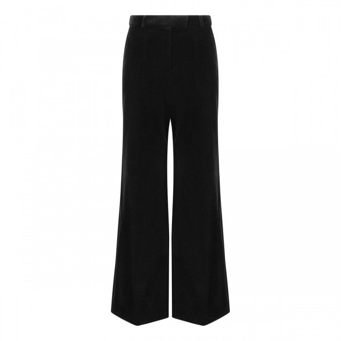 Black velvet pants