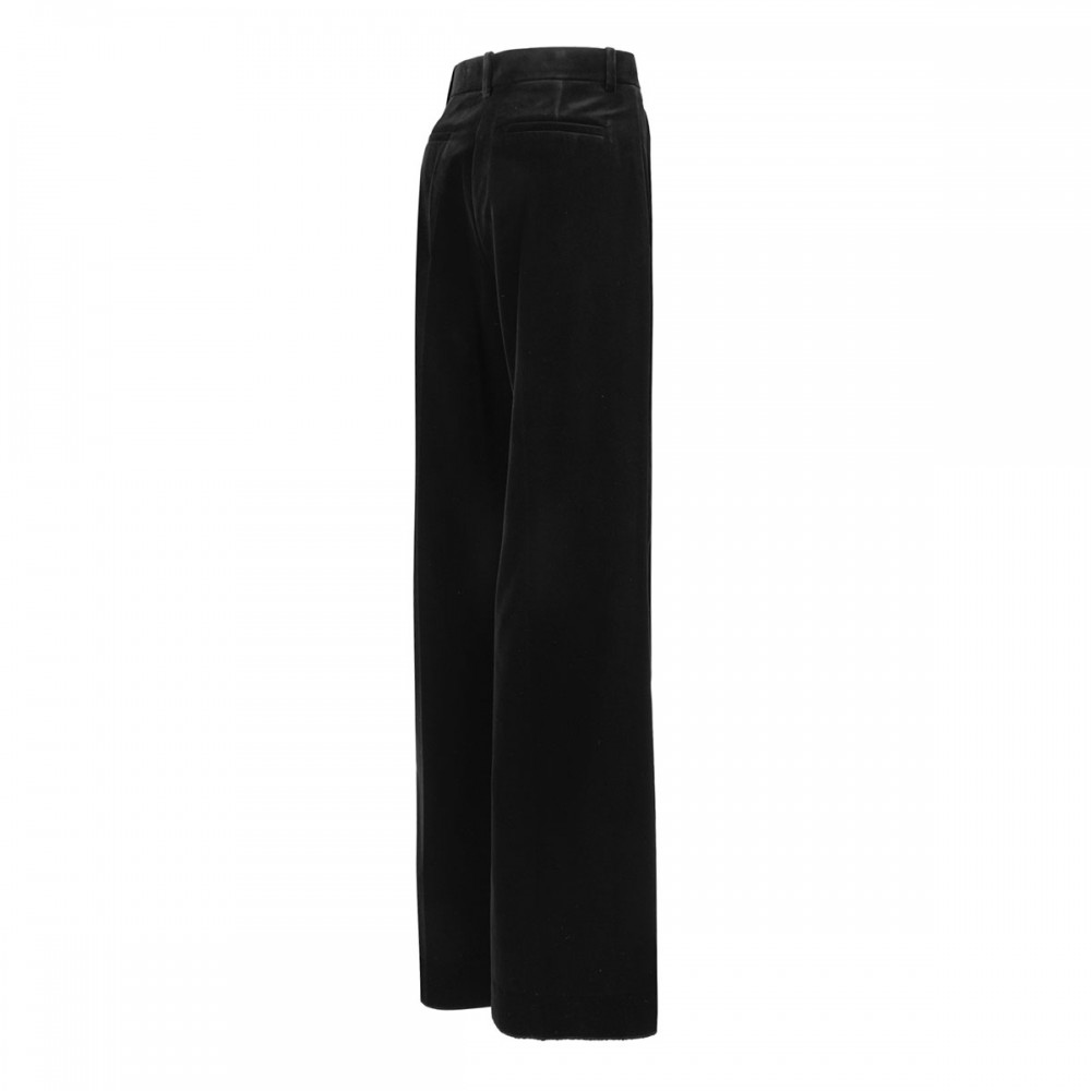 Black velvet pants